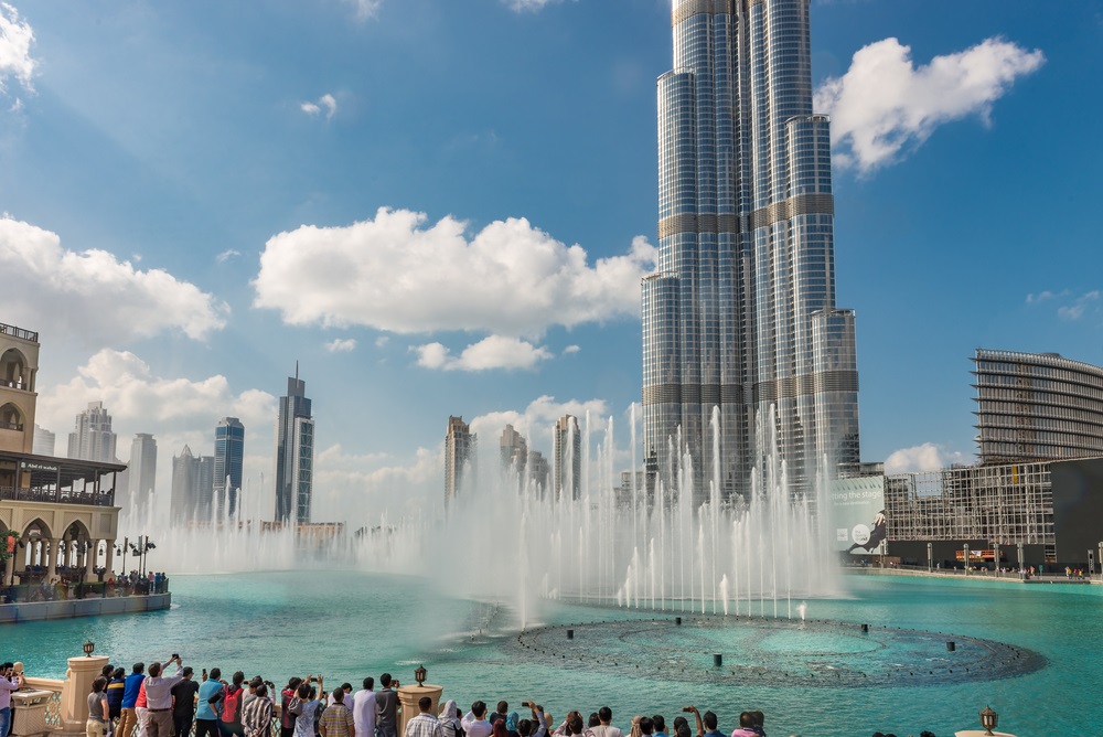 Dubai's Burj Khalifa and the fountain